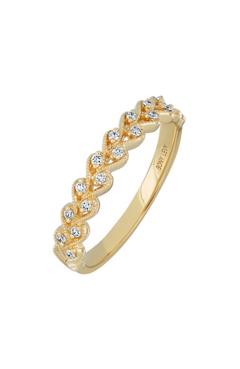 Anillo con banda de diamantes - 0,1 ct. (Exclusivo Nordstrom)
