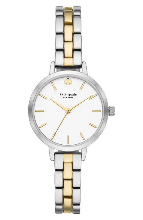 reloj de pulsera bicolor con 3 manecillas para mujer, 30 mm