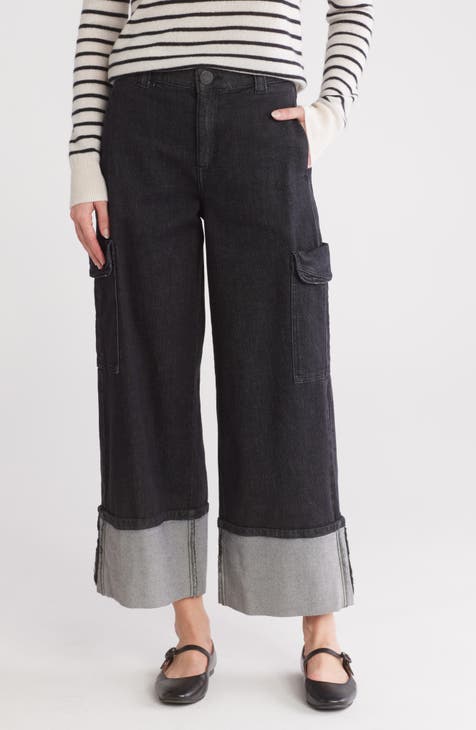 Vaqueros cargo de pernera ancha con puños Skyrise