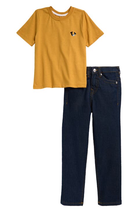 Conjunto de camiseta y vaqueros con estampado Metallic Core para niños (niño pequeño)