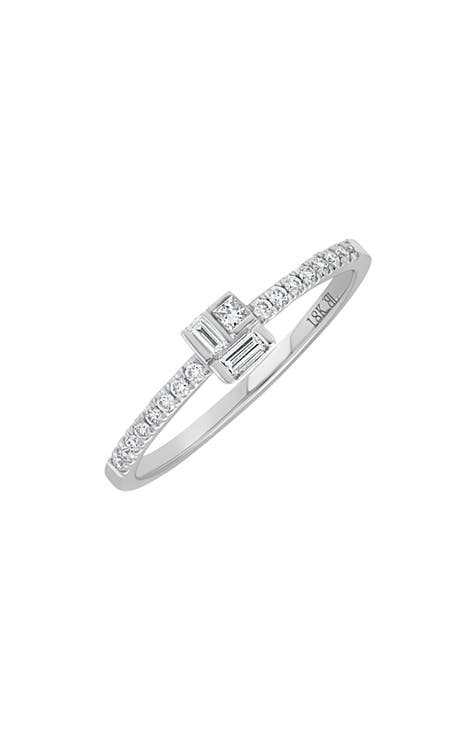 Anillo Apilable de Diamantes Gatsby de Oro Blanco de 18 K - 0,23 ct. (Exclusivo Nordstrom)