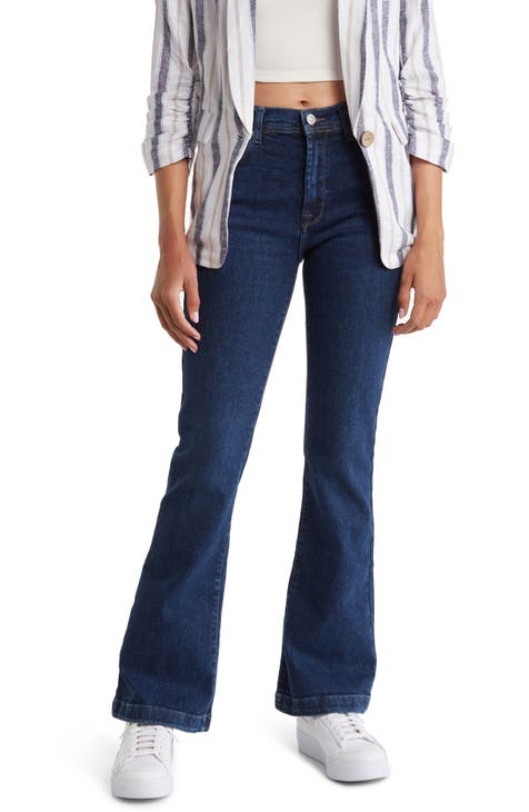 Vaqueros acampanados de talle alto