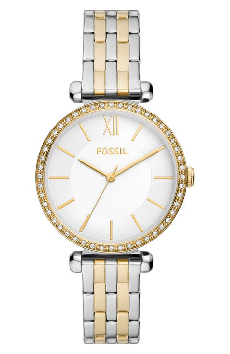 Tillie Reloj Pulsera Tres Manos Cuarzo CZ Bisel, 36mm