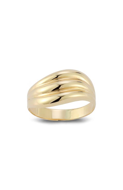 Anillo Onda Oro 14K