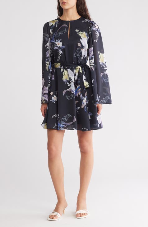 Vestido de manga larga con cintura anudada Westin Decadence