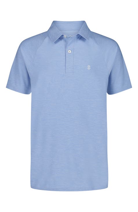 Polo de manga raglán jaspeada para niños (niño grande)