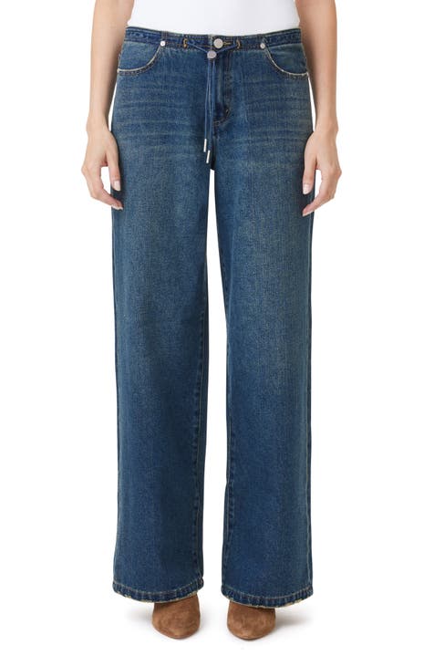 Pantalones anchos de mezclilla