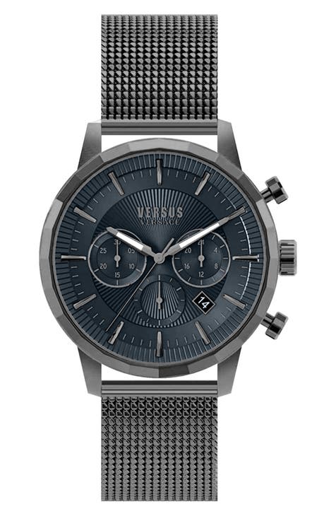 Reloj con correa de malla, 46 mm