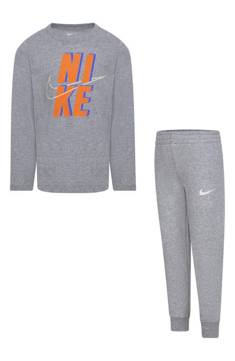 Camiseta de manga larga y joggers Script para niños pequeños (niños pequeños y niños pequeños)