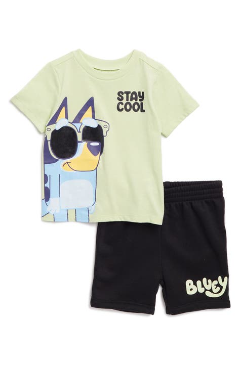Conjunto de camiseta y pantalones cortos Bluey Stay Cool (bebé)
