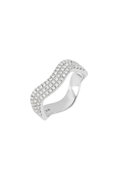 Anillo con banda de diamantes ondulada (Exclusivo Nordstrom)