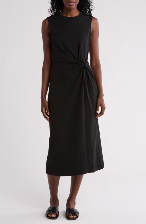 Vestido sin mangas con parte delantera retorcida