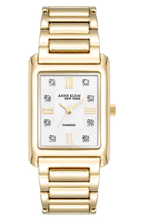 Reloj de pulsera con esfera de diamantes y cuarzo, 26 mm x 37 mm