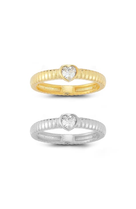 Set de 2 Anillos Corazón