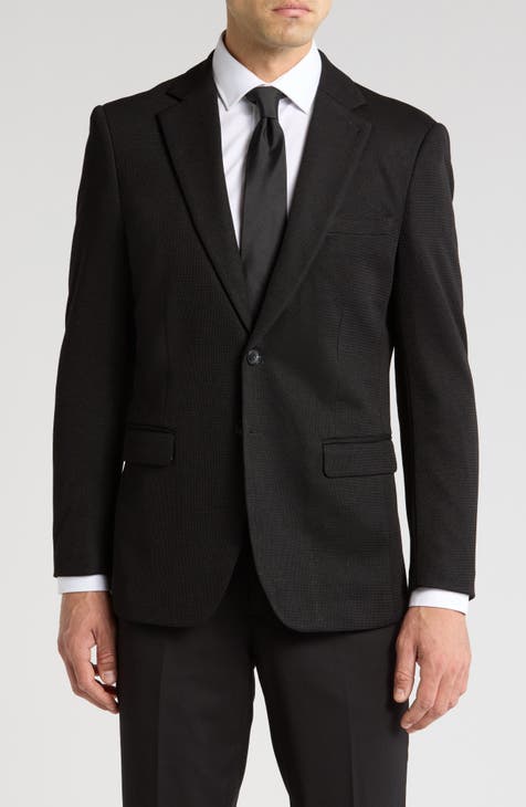 Blazer de punto de corte slim