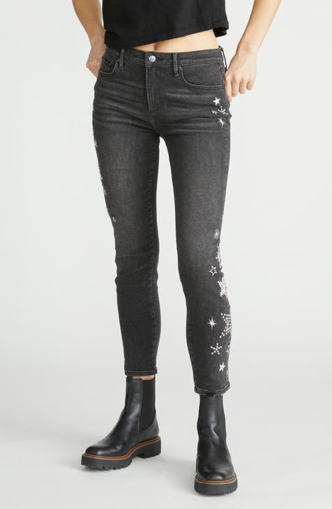 Vaqueros ajustados con tiro alto y estrella fugaz Jackie