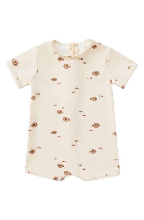 Rashguard Shortie de una pieza de pescado (bebé y niño pequeño)
