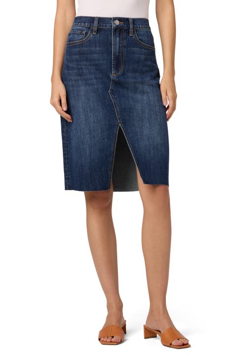 Falda vaquera con ventilación delantera (Olga)