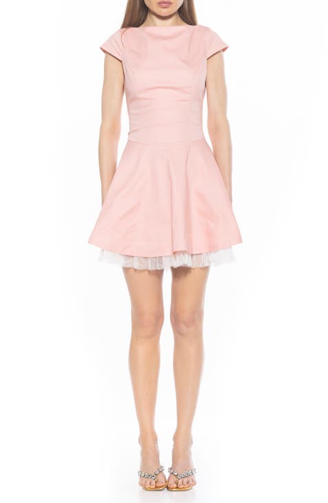 Minivestido Aleena con cuello barco