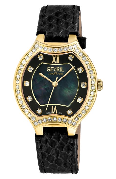 Reloj de cuarzo Lugano Swiss Diamond, 35mm