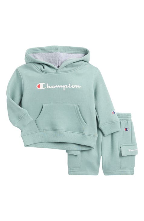 Conjunto de sudadera con capucha y pantalones cortos cargo (bebé)