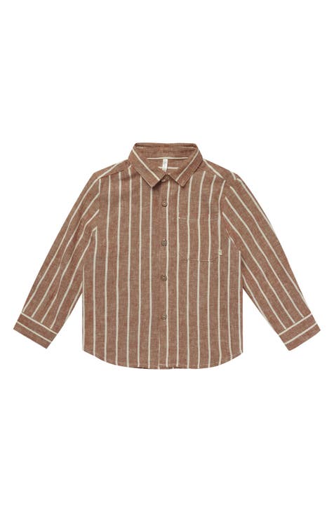 Camisa de manga larga abotonada a rayas (bebé)
