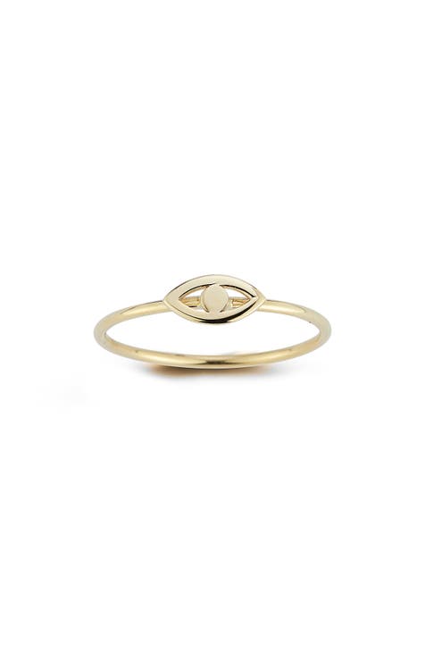 Anillo Ojo de Mal de Oro de 14K