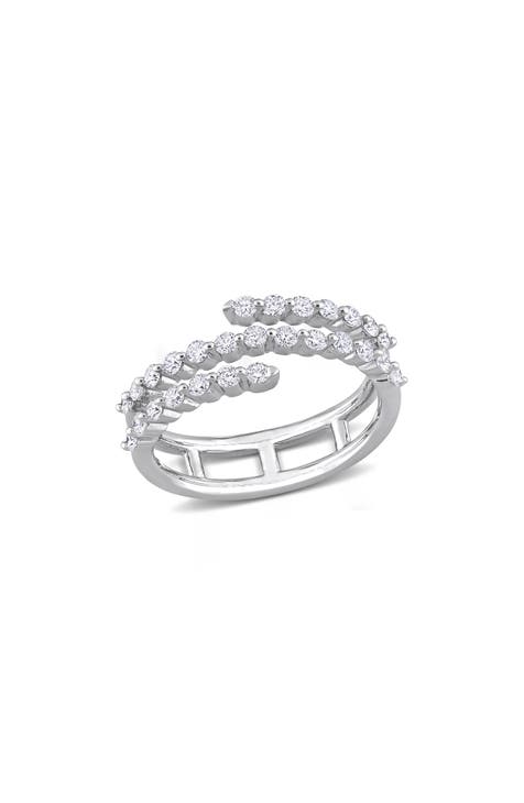 Anillo en espiral con diamantes cultivados en laboratorio - 0,68ct.