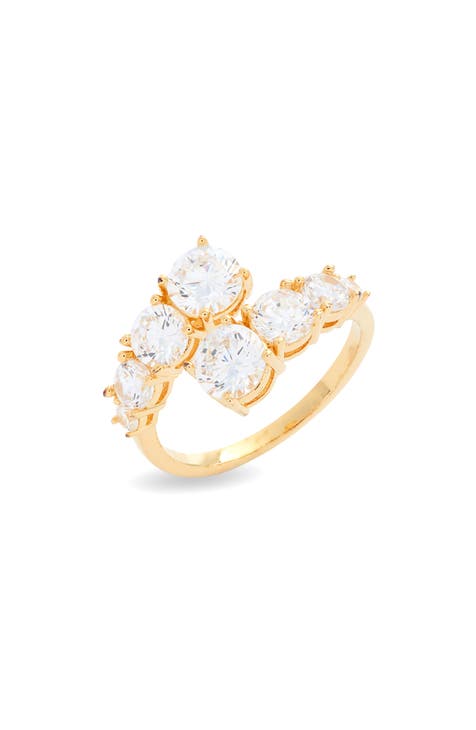 Anillo Bypass Graduado de Circonita Cúbica