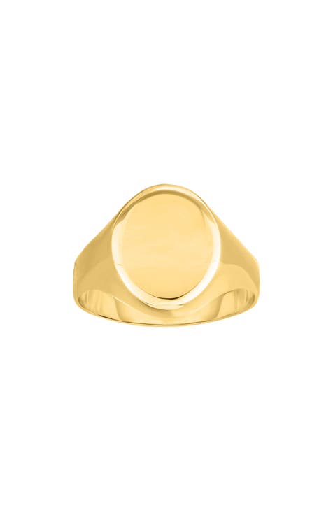 Anillo de sello oval