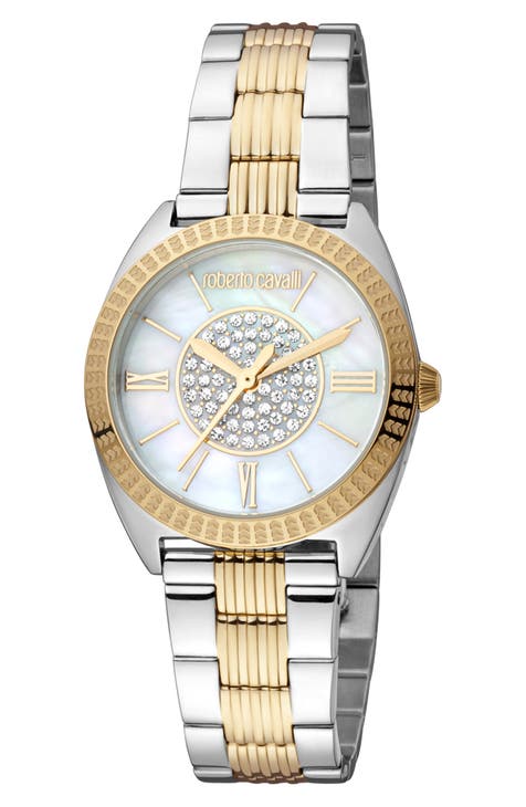 Reloj pulsera cristal y nácar, 30mm