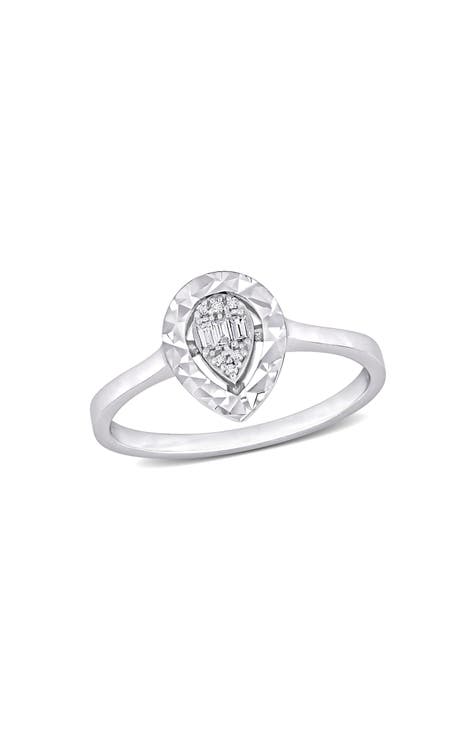 Anillo Círculo Acentuado con Diamantes - 0.04ct.