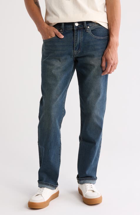 Jeans slim relajados Geno (Lavado ahumado oscuro)