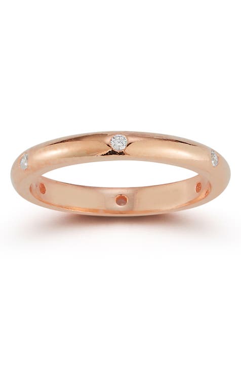 Anillo de plata de ley con circonita