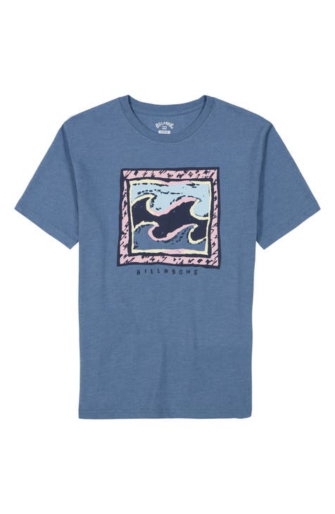 Camiseta gráfica de algodón Crayon Wave para niño (niño grande)