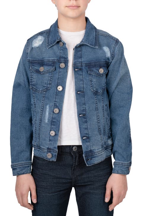 Chaqueta vaquera desgastada para niños (niño grande)