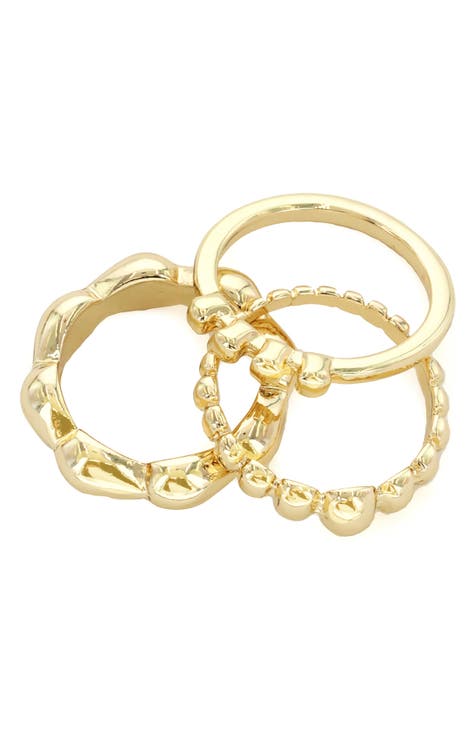 Juego de 3 anillos de cuentas