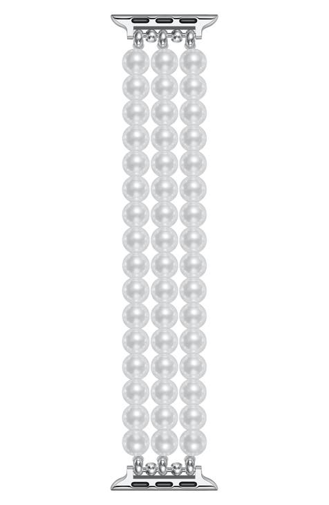 Liz Imitation Pearl Pulsera reloj Apple Watch