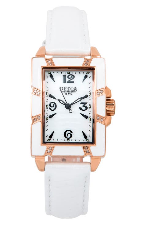 Reloj con correa de piel Lily LR, 26 mm x 44 mm