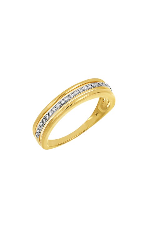 Anillo de diamantes de tres filas - 0,07 ct. (Exclusivo Nordstrom)