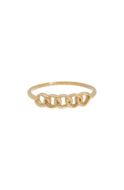 Anillo de medio eslabón de oro amarillo de 14 quilates (Exclusivo Nordstrom)