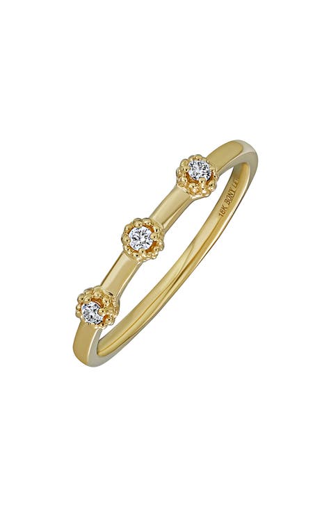 Anillo Apilable de Diamantes Mykonos de Oro Amarillo de 18 K - 0,07 ct. (Exclusivo Nordstrom)
