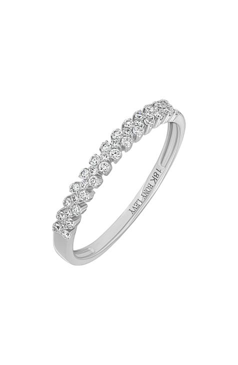 Rita Anillo Apilable de Diamantes de Oro Blanco de 18 K - 0,20 ct (Exclusivo Nordstrom)