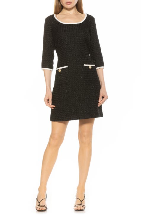 Vestido recto con cuello redondo Orla