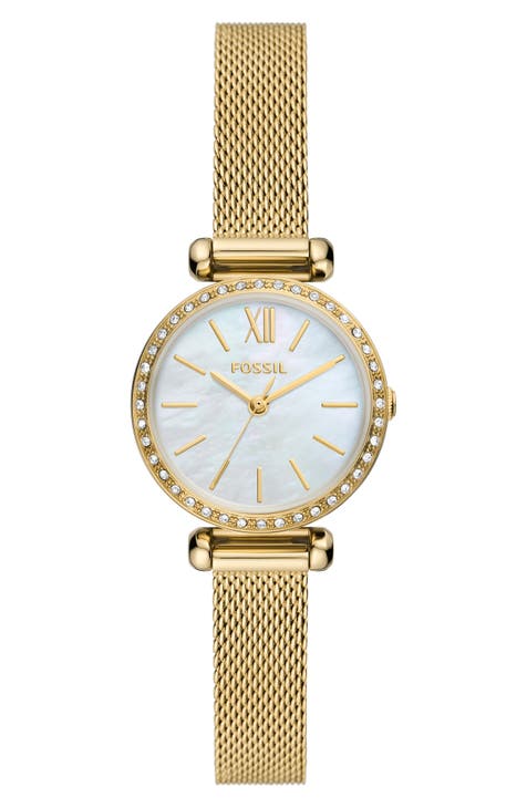 Tillie Mini Reloj Pulsera Tres Manecillas Cuarzo CZ Bisel, 26mm
