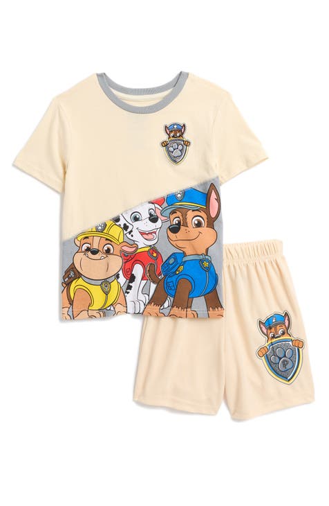 Camiseta y pantalones cortos con estampado de la Patrulla Canina para niños (niño pequeño)