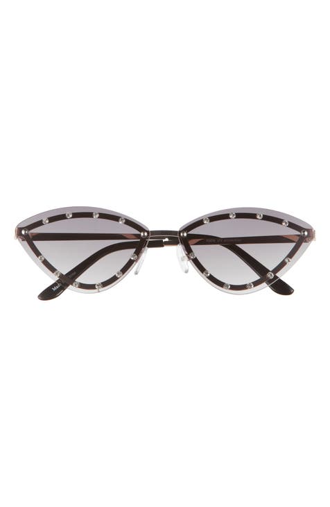 Gafas de sol Cat Eye sin montura y con tachuelas