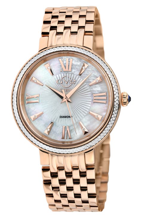 Reloj de pulsera con esfera de diamantes Genoa para mujer, 37 mm