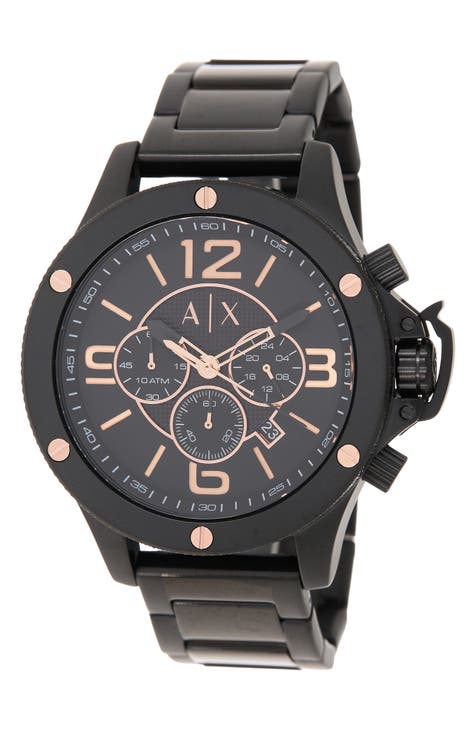 A I X ARMANI EXCHANGE Reloj de pulsera Wellworn para hombre, 48mm