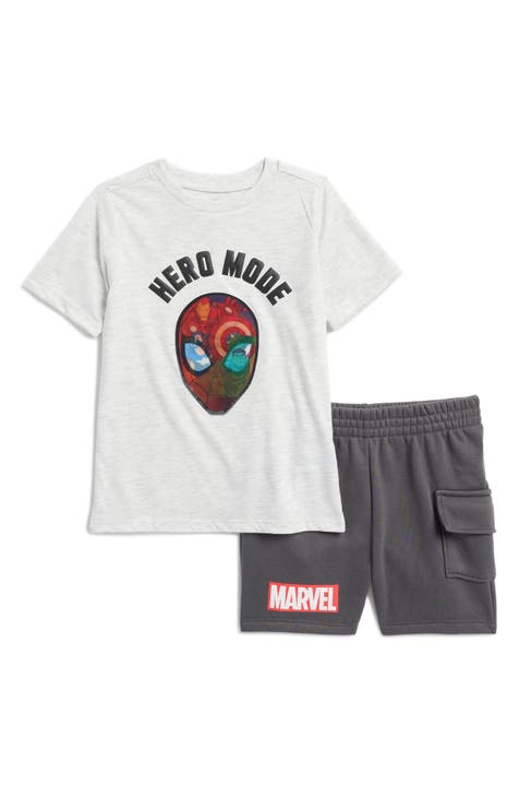 Conjunto de camiseta y pantalones cortos lenticular de Spider-Man para niños (niño pequeño)